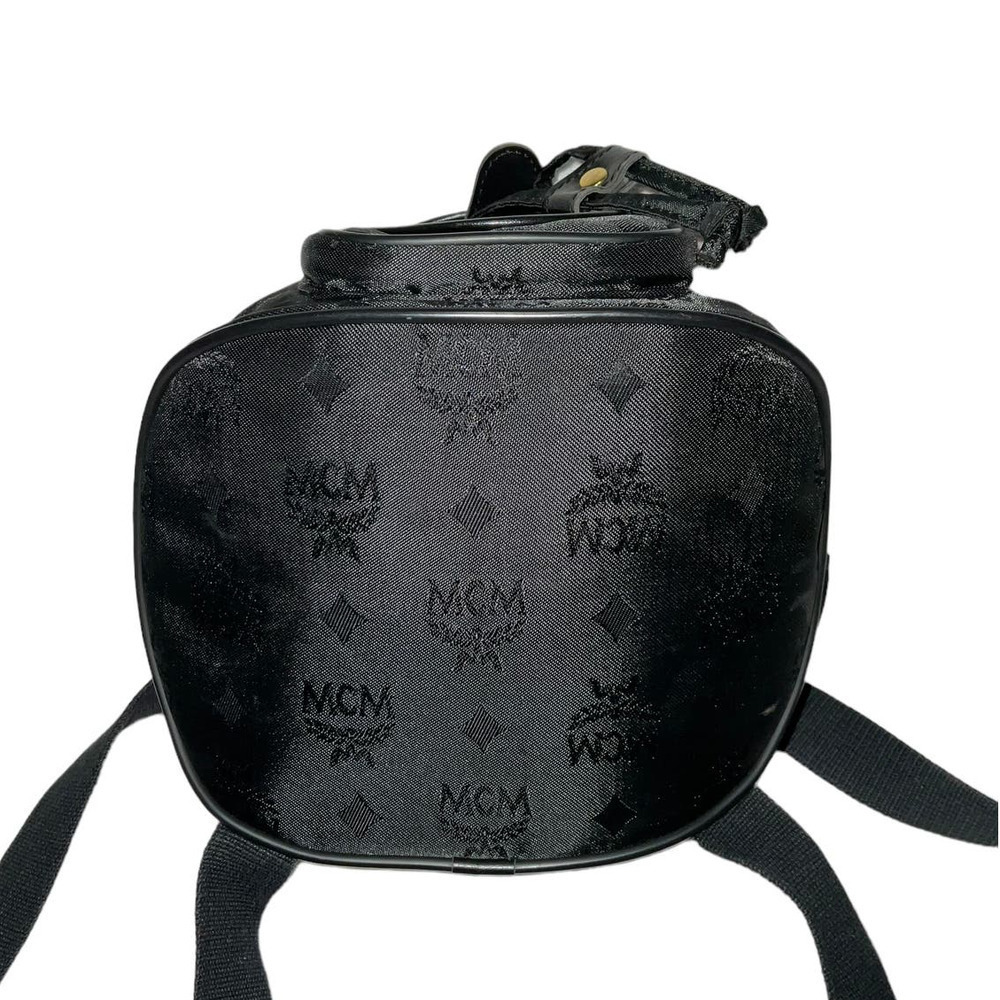 MCM Logo Nylon Small Black Backpack - Picture 13 of 15